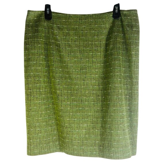 Isabel & Nina Green Tweed Womens Skirt Suit Set Size 16 - Picture 15 of 16
